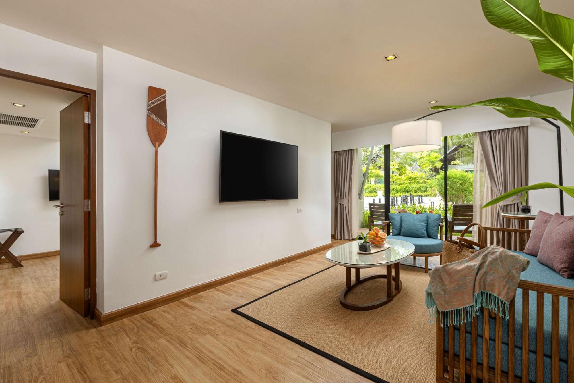 Outrigger Khao Lak Beach Resort - Sha Extra Plus Exterior photo Living room of a two-bedroom villa